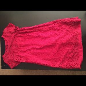 dark red lace loft dress